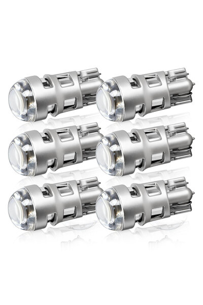 Choice 6000K 6PCS 2/6/10 Ultra Bright T10 W5W 3030 168 LED Signal Lamp Bulbs ...