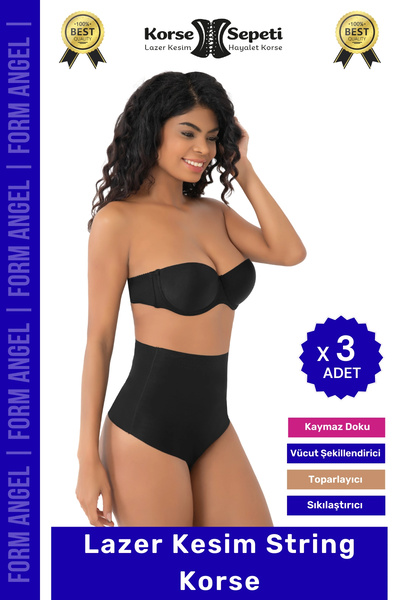 Carlburn # Corset No Trace Non-Slip Texture Gathering and Firming Laser Cut S...
