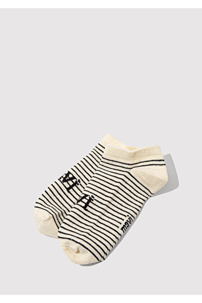 Mavi Logo Striped Ecru Booties Socks 1913783-620