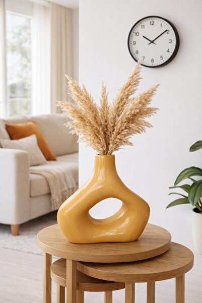 MİLE CONCEPT مزهرية من الخرسانة المزخرفة Pampas FLAT IV مقاس 20x20 سم