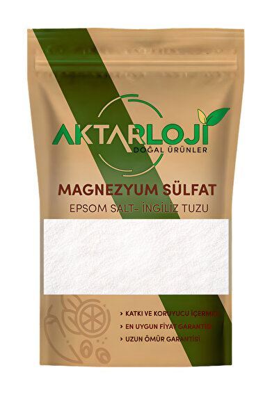 aktarloji 1 kg Yenilebilir İngiliz Tuzu / Magnezyum Sülfat / Epsom Salt - Kat...