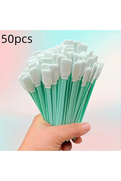 Choice 50pcs precision cleaning swabs with non-fluffy fiber tips, plastic han...