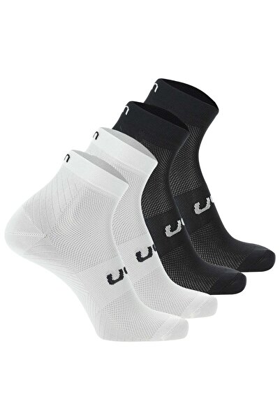 UYN Unisex Quarter Socken, 4er Pack - Essential Low Cut Socks, Logo, einfarbig