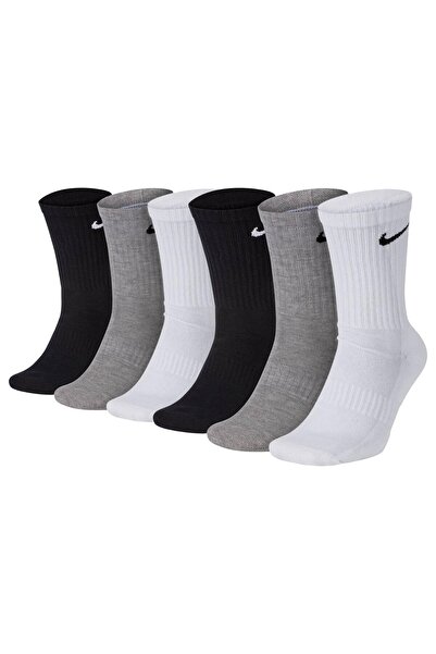 Nike Unisex 6er Pack Sportsocken - Everyday, Cotton Cushioned Crew, einfarbig