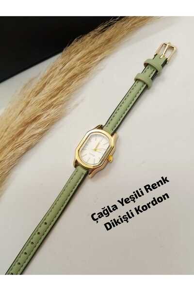 Brality ساعة يد نسائية من Minimal Model Vintage Retro، حزام باللون الأخضر، هي...