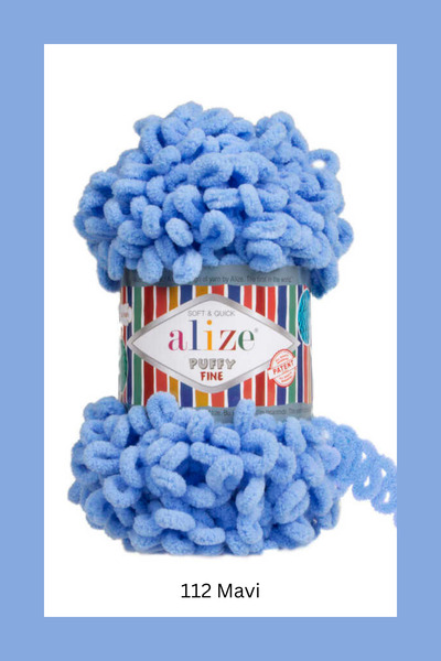 Alize Puffy Fine El Örgü Ipliği Küçük Ilmek (TEKLİ) - 100 Gr. 14,5 Mt. Parmak...