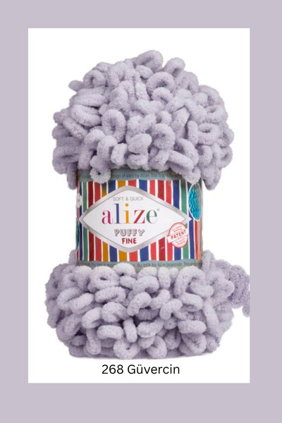 Alize Puffy Fine El Örgü Ipliği Küçük Ilmek (TEKLİ) - 100 Gr. 14.5mt. Parmak ...