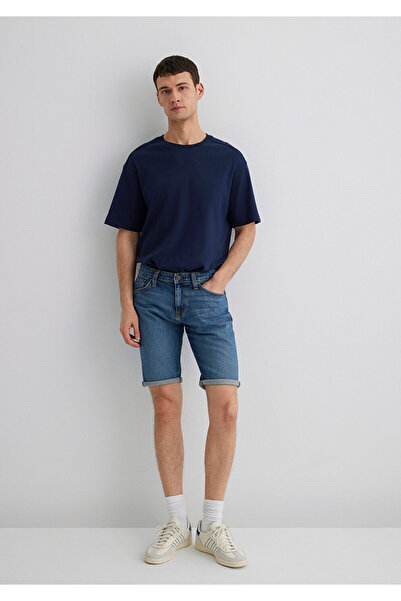 Mavi Tim Street Shaded Indigo Blue Jean Shorts 0428487143