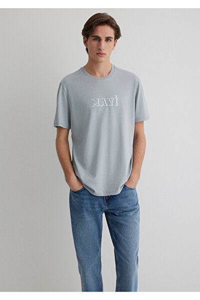 Mavi Tricou gri pentru bărbați cu sigla obișnuită imprimată 0612686 -70093