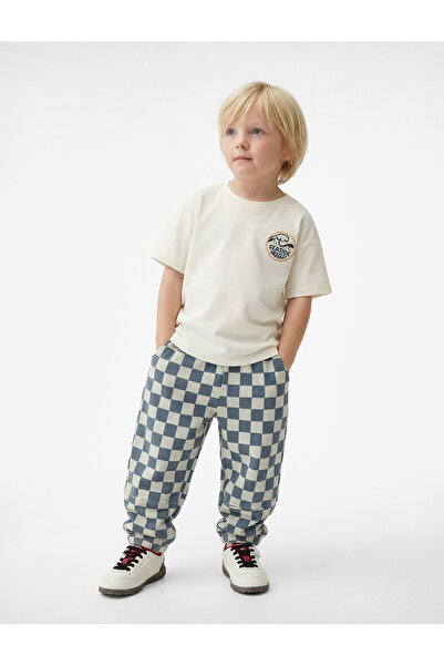 Koton Памучна тениска с къс ръкав и кръгла яка