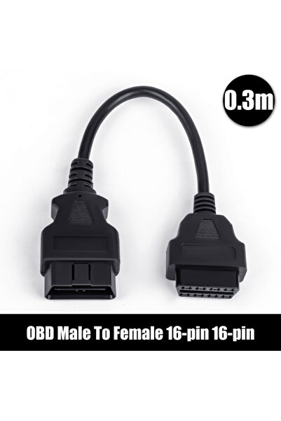 Choice سلك تمديد OBD للسيارة بطول 0.3 متر، 16 سنًا، ذكر إلى أنثى، 16 سلكًا، م...
