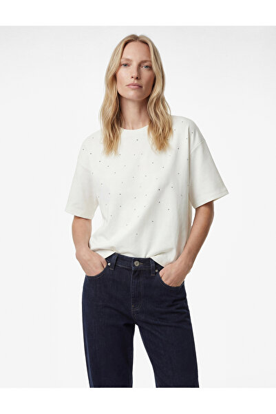 Koton Tricou cu mânecă scurtă, croială normală, cu guler tip crewneck și apli...