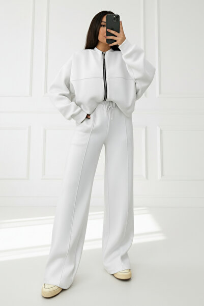 Runades Set de trening pentru femei, cu 3 fire din fleece, Palazzo Bomber