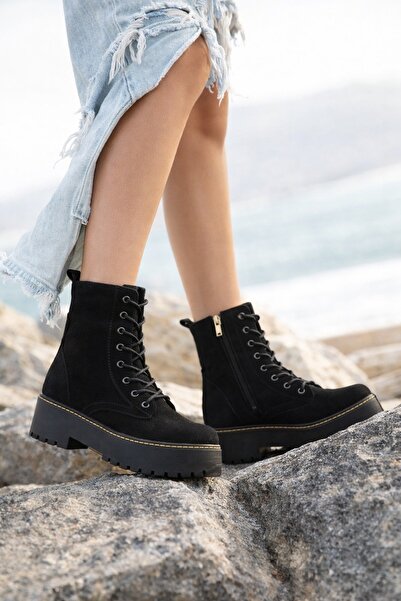 Scarpebutik Martines Suede Fur Waterproof Winter Snow Boots Side Stitched Zip...