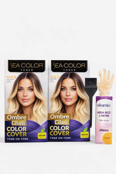 Sea Color 10.21b Ombre Cilası Tonlayıcı Saç Jel Boyas 2 KUTU