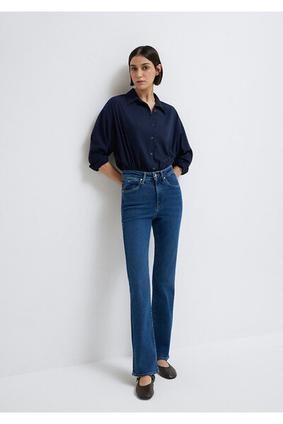 Mavi Ciemne spodnie jeansowe Bliss Premium101437-85292