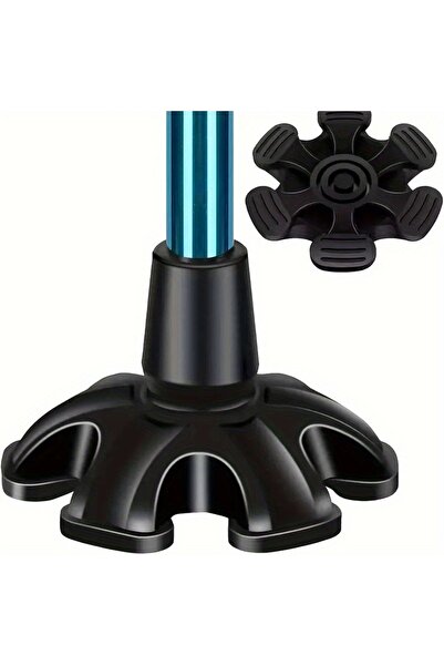 Choice قطعة واحدة، 6 رؤوس عصا داعمة، رؤوس عصا مشي بديلة محمولة وعالمية، 3/4 ب...