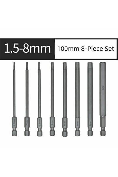 Choice 8 قطع من أدوات قطع غيار الفولاذ S2، مفتاح ألين سداسي الرأس، 1.5-12 مم،...