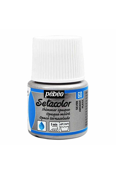 Pebeo Setacolor Opak Metalik Kumaş Boya 45ml Şişe - 60 Silver
