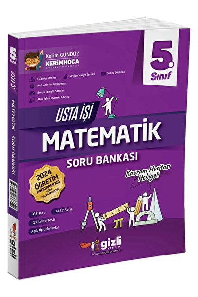 Gizli Yayınları 2025 5. Sınıf Matematik Usta İşi Soru Bankası + Kavram Haritası