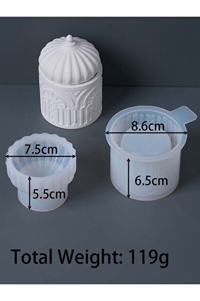 Choice قالب سيليكون أسطواني من الخرسانة بتصميم إسلامي، مع غطاء، من تصميم B Cr...