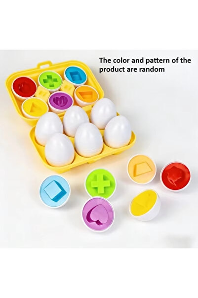 Choice مجموعة من 6 قطع (6/12 قطعة) من ألعاب مطابقة الألوان والأشكال، أشكال بي...