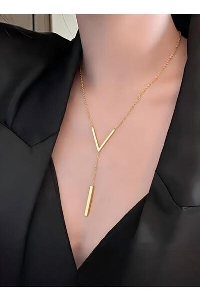 DOMEET V-Shaped Pendant Necklace For Women and Girls Trendy Fashion Accessori...