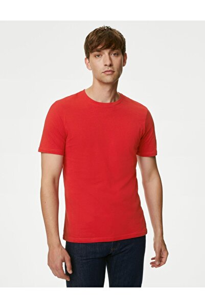 Marks & Spencer Saf Pamuklu Kısa Kollu T-Shirt