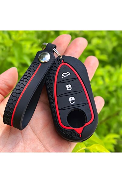 Choice حامل غطاء مفتاح سيليكون مع سلسلة مفاتيح لسيارات ألفا روميو جولييتا ميث...