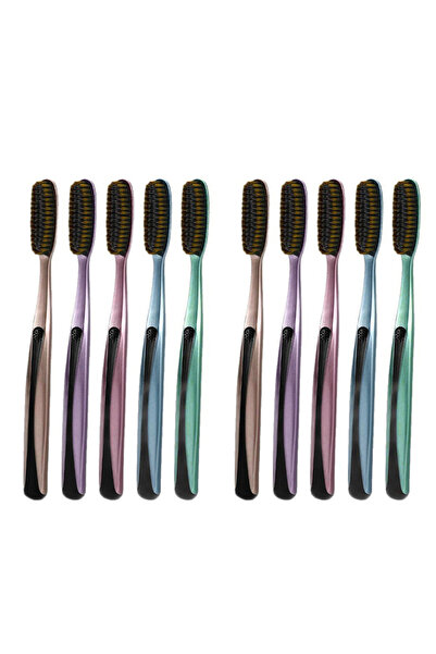 Choice 10pcs 5/10pcs widened and extended brush head soft hair toothbrush for...