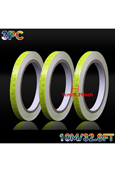 Choice Yellowx3pc Reflective Tape, Safety Warning Glow in The Dark Tape Water...
