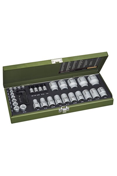 JollyMag Σετ καρυδάκια και μύτες, 36 τεμάχια, μεγέθη ίντσας, 1/4" και 1/2", P...