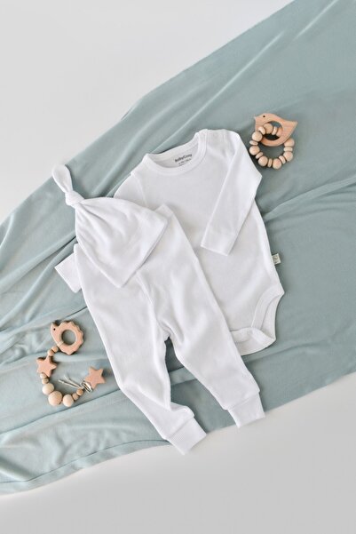 BabyCosy Set 3 pieces: long sleeve body, long pants and cotton and modal hat ...