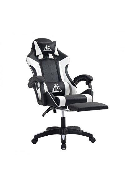 ECARLA Scaun negru, cu perna lombara si suport picioare, max 150 kg, 64x116-1...