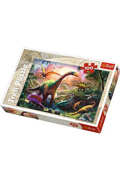 Trefl Trefl Puzzle 100 dílků - Země dinosaurů