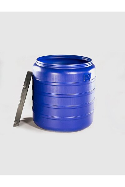 sterk Bidon 350 Litri Plastic cu Capac prin Înfiletare, Sterk, Albastru