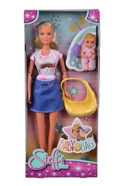 Steffi Love Păpușă cu purtător de bebeluși și bebeluș