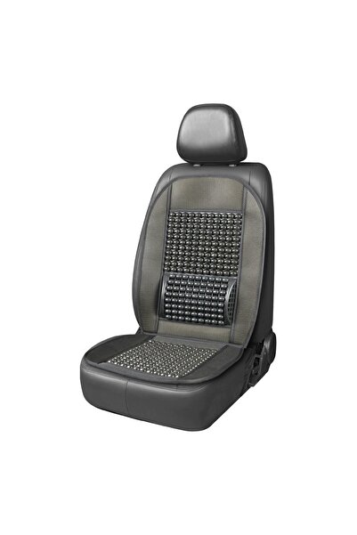 AMIO Husă pentru scaun auto cu perle de masaj, suport lombar și tetieră, dime...