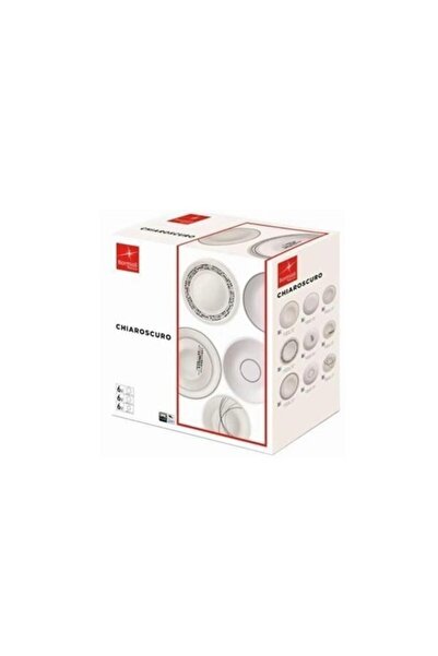 Gimihome Set farfurii opal, 18 piese, Bormioli Chiaroscro