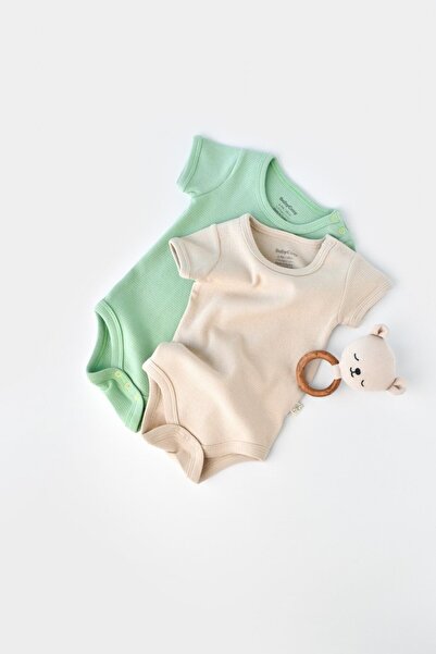 JollyMag Set 2 body-uri bebe unisex -100% bumbac - Mint/Stone, BabyCosy (Mari...