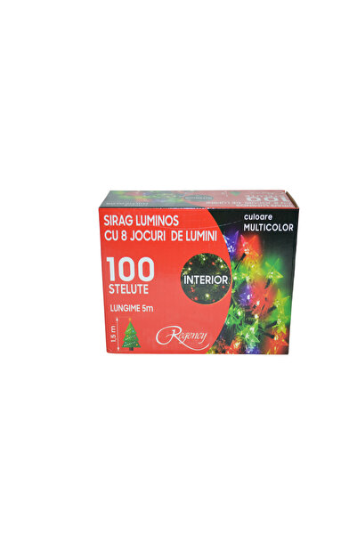 JollyMag Instalatie de Craciun, sirag luminos cu 8 jocuri de lumini, 100 de b...