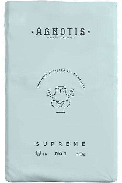 JollyMag Scutece hipoalergenice Supreme Agnotis, marimea nr.1, 2-5 kg, 44 bucati