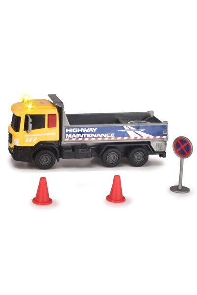 Dickie Set de echipamente urbane - Camion cu indicatoare rutiere