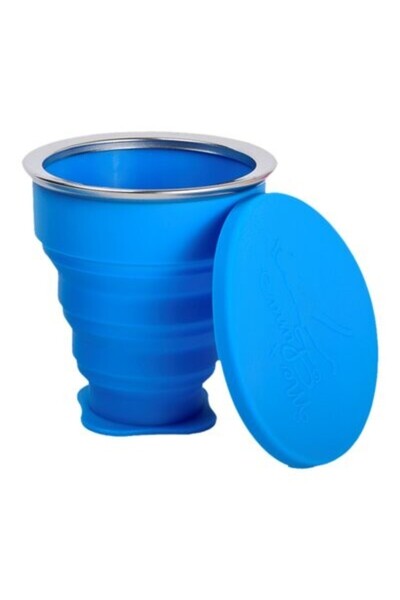 JollyMag Cupă pliabilă pentru curățarea cupei menstruale, albastră, 225 ml