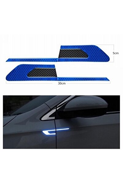 Avex Set 2 autocolante reflectorizante BUMERANG cu inserție Carbon 5D, culoar...