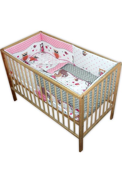 JollyMag Lenjerie patut Hubners Bufnite 5 piese roz