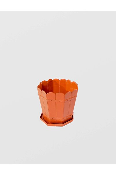 sterk Ghiveci Rustic cu Tava, 32 L, STERK, 40 X 36 cm, Plastic Maro