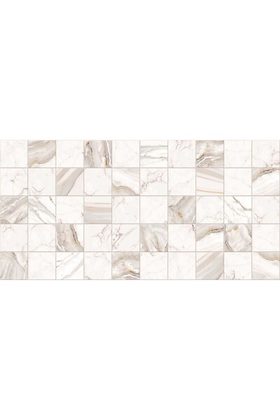 Artool Panou decorativ, PVC, model marmurat, gri și portocaliu, 96 x 48,5 cm