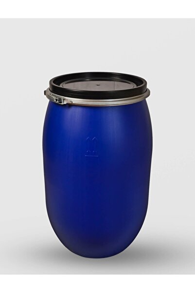 sterk Butoi de 150 de litri cu inel metalic, Sterk, plastic albastru