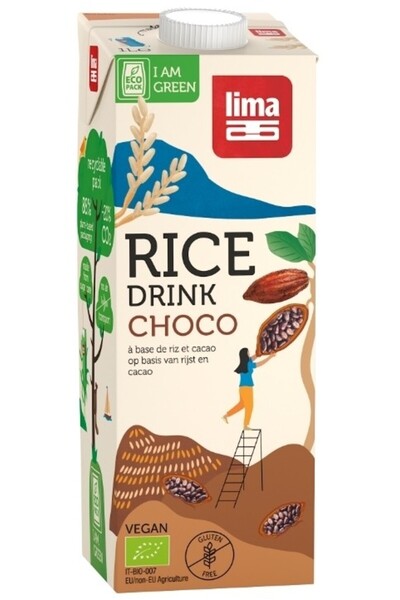 JollyMag Bautura vegetala de orez cu ciocolata bio 1L Lima